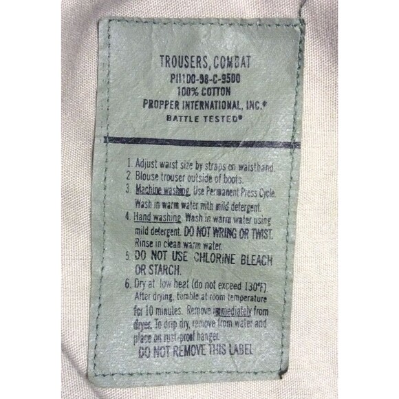 Vtg Propper Woodland Camo Pants Men Medium Long BDU Ripstop Military Combat 90s - Picture 8 of 10